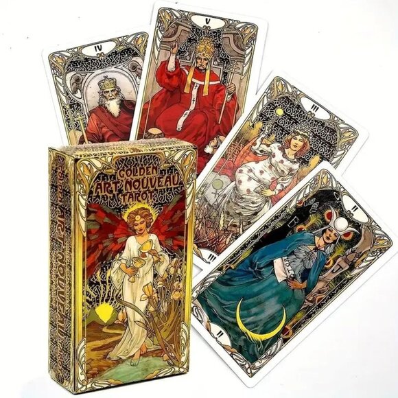GOLDEN ART NOUVEAU TAROT - Picture 1 of 3